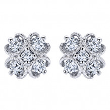 14k White Gold Emanuel Diamonds .37ct Diamond Earrings