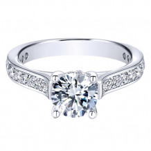 14k White Gold Emanuel Diamonds .52ct Diamond Engagement Ring