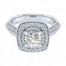14k White Gold Emanuel Diamonds .63ct Diamond Engagement Ring