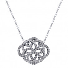14k White Gold Emanuel Diamonds .77ct Diamond Necklace