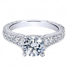 14k White Gold Emanuel Diamonds .84ct Diamond Engagement Ring