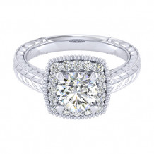 14k White Gold Emanuel Diamonds .26ct Diamond Engagement Ring