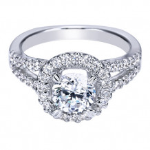14k White Gold Emanuel Diamonds .53ct Diamond Engagement Ring