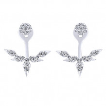 14k White Gold Emanuel Diamonds .46ct Diamond Earrings
