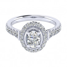 14k White Gold Emanuel Diamonds .57ct Diamond Engagement Ring
