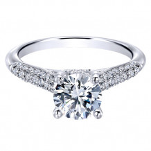 14k White Gold Emanuel Diamonds .35ct Diamond Engagement Ring