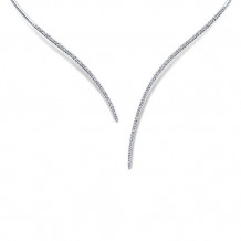 14k White Gold Diamonds Choker Necklace