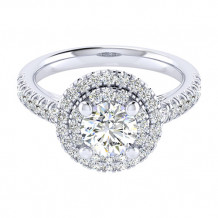 14k White Gold Emanuel Diamonds .60ct Diamond Engagement Ring