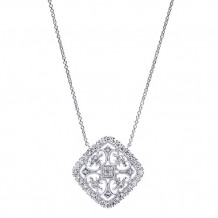14k White Gold Emanuel Diamonds .68ct Diamond Necklace