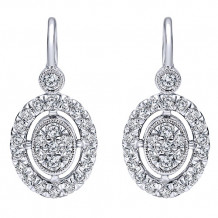 14k White Gold Emanuel Diamonds .55ct Diamond Earrings