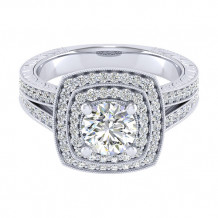 14k White Gold Emanuel Diamonds .62ct Diamond Engagement Ring