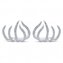 14k White Gold Emanuel Diamonds Stud Earrings