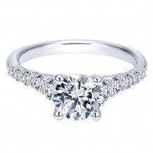 14k White Gold Emanuel Diamonds .28ct Diamond Engagement Ring