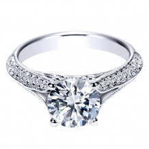 14k White Gold Emanuel Diamonds .48ct Diamond Engagement Ring