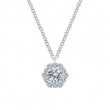 14k White Gold Emanuel Diamonds Fashion Necklace