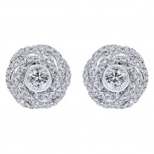 14k White Gold Emanuel Diamonds 1.00ct Diamond Earrings