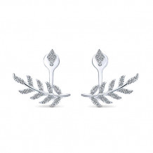 14k White Gold Emanuel Diamonds Peek A Boo Earrings