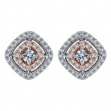 14k White and Rose Gold Emanuel Diamonds Fashion Earrings