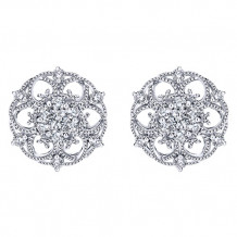 14k White Gold Emanuel Diamonds .33ct Diamond Earrings