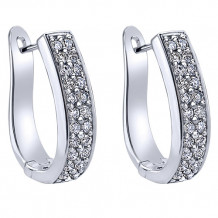 14k White Gold Emanuel Diamonds .63ct Diamond Earrings