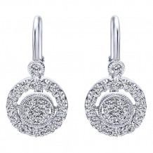 14k White Gold Emanuel Diamonds .37ct Diamond Earrings