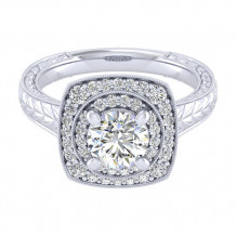 14k White Gold Emanuel Diamonds .38ct Diamond Engagement Ring