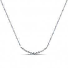 14k White Gold  Diamonds Indulgence Bar Necklace