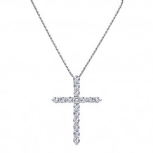 14k White Gold Emanuel Diamonds .90ct Diamond Necklace