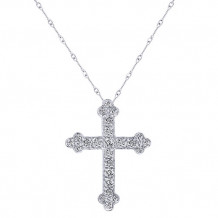 14k White Gold Emanuel Diamonds .48 Diamond Necklace