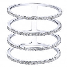 14k White Gold Emanuel Diamonds .52ct Diamond Fashion Ring
