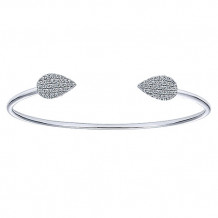 14k White Gold Emanuel Diamonds Bangle Bracelet