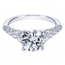 14k White Gold Emanuel Diamonds .72ct Diamond Engagement Ring