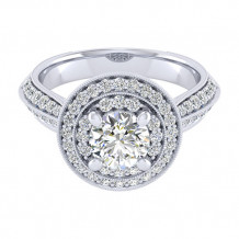 14k White Gold Emanuel Diamonds .57ct Diamond Engagement Ring