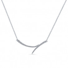 14k White Gold Emanuel Diamonds Indulgence Bar Necklace