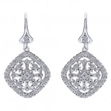 14k White Gold Emanuel Diamonds .75ct Diamond Earrings