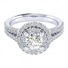 14k White Gold Emanuel Diamonds .64ct Diamond Engagement Ring