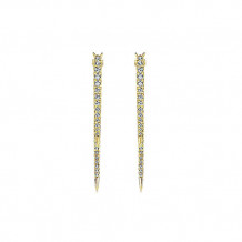14k Yellow Gold Emanuel Diamonds Drop Earrings