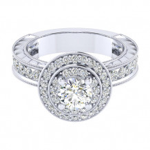 14k White Gold Emanuel Diamonds .93ct Diamond Engagement Ring