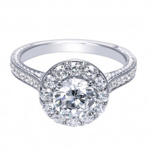 14k White Gold Emanuel Diamonds .76ct Diamond Engagement Ring