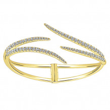 14k Yellow Gold Emanuel Diamonds Bangle Bracelet