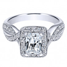 14k White Gold Emanuel Diamonds .56ct Diamond Engagement Ring