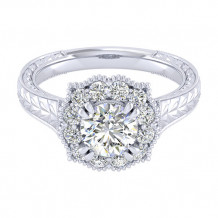 14k White Gold Emanuel Diamonds .45ct Diamond Engagement Ring