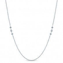 14k White Gold Emanuel Diamonds By The Yard Necklace