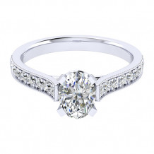 14k White Gold Emanuel Diamonds .35ct Diamond Engagement Ring