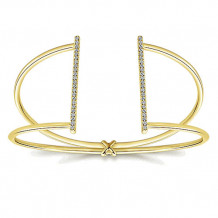 14k Yellow Gold Emanuel Diamonds Bangle Bracelet
