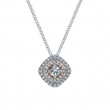 14k White and Rose Gold Emanuel Diamonds Fashion Necklace