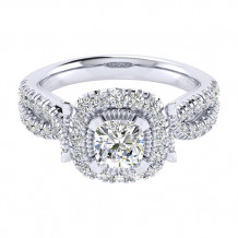 14k White Gold Emanuel Diamonds .65ct Diamond Engagement Ring