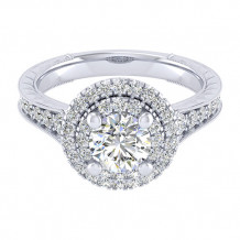 14k White Gold Emanuel Diamonds .62ct Diamond Engagement Ring
