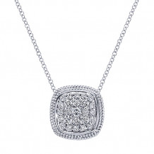 14k White Gold Emanuel Diamonds .46ct Diamond Necklace