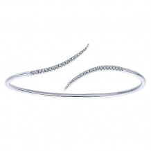 14k White Gold Emanuel Diamonds Bangle Bracelet